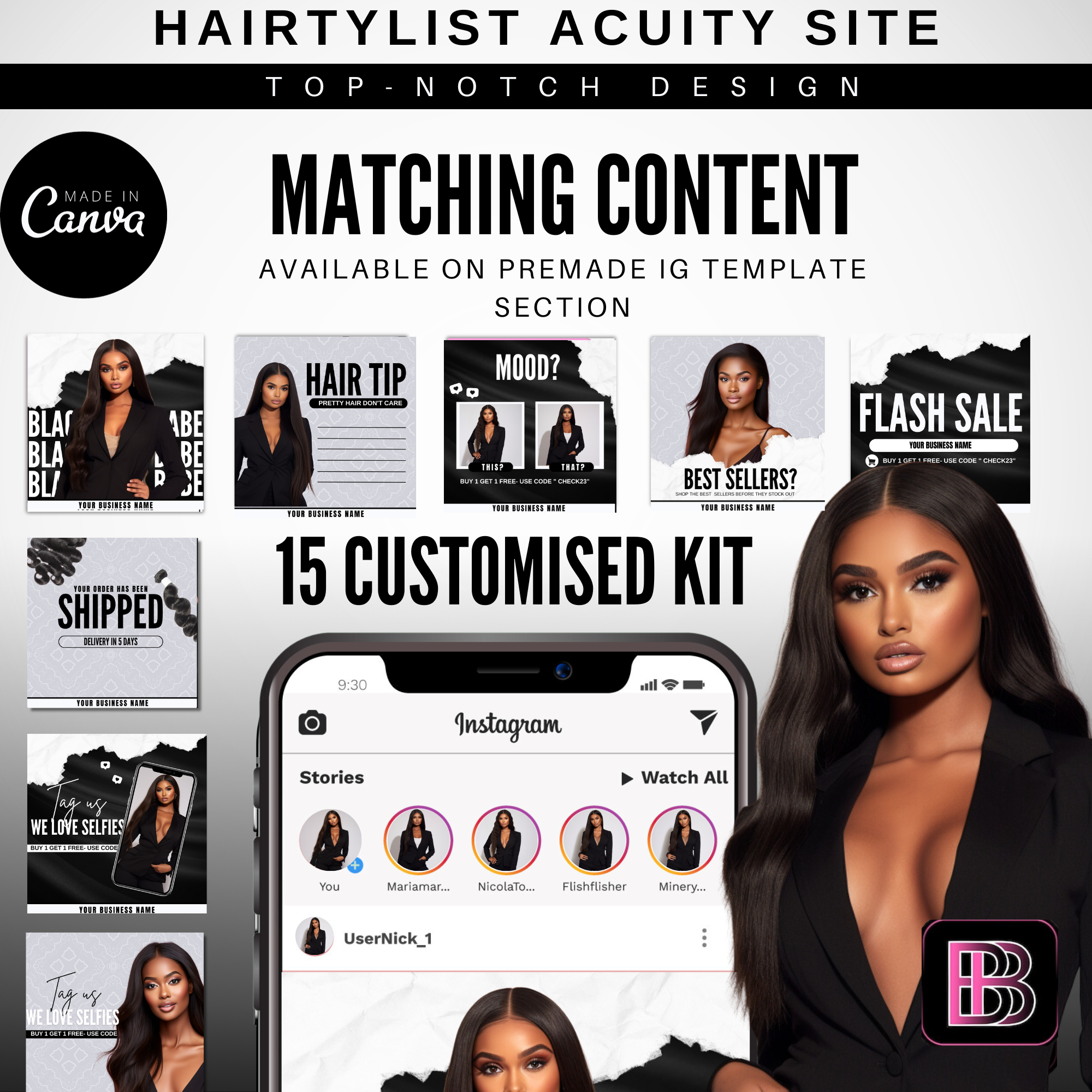 Black Acuity Premade Template