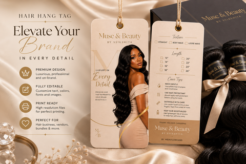 Premium Wig Hair Tag Design Only
