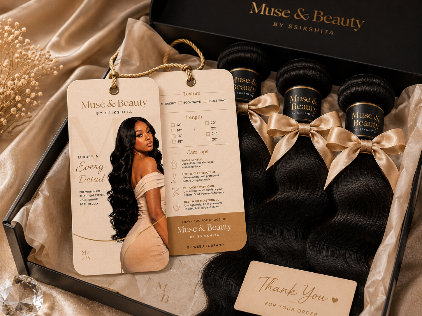 Premium Wig Hair Tag Design Only