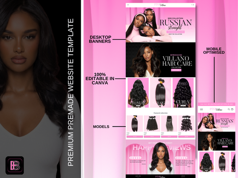 Pink Lash Premade Template